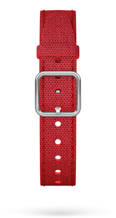 Red Cotton Strap, Steel Pin Buckle 15.0 MM - MXE0HP33 Baume & Mercier Front