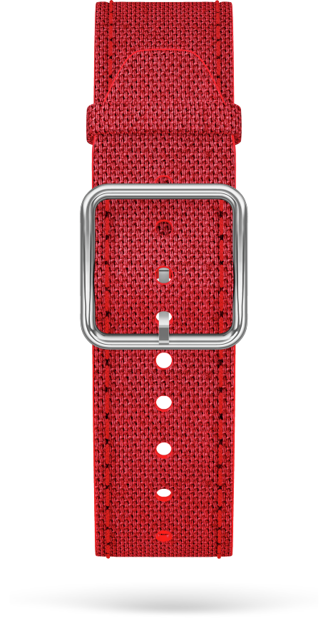 Red Cotton Strap, Steel Pin Buckle 20.0 MM - MXE0HP69 Baume & Mercier Front