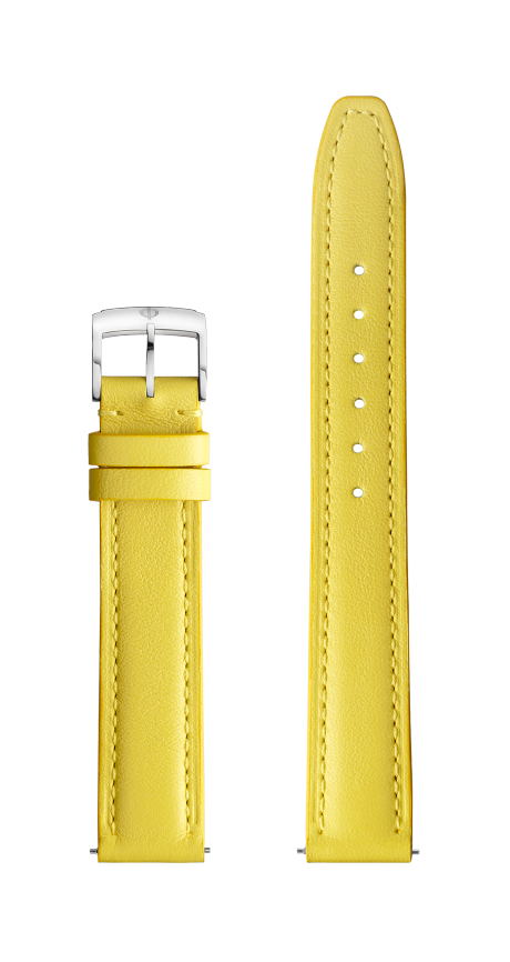 Yellow Calfskin Strap, Pin Buckle 15.0 MM - MXE0N0MD Baume & Mercier Front
