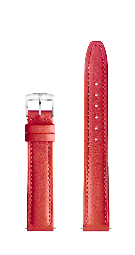 Orange Calfskin Strap, Pin Buckle 15.0 MM - MXE0FZ5H Baume & Mercier Front