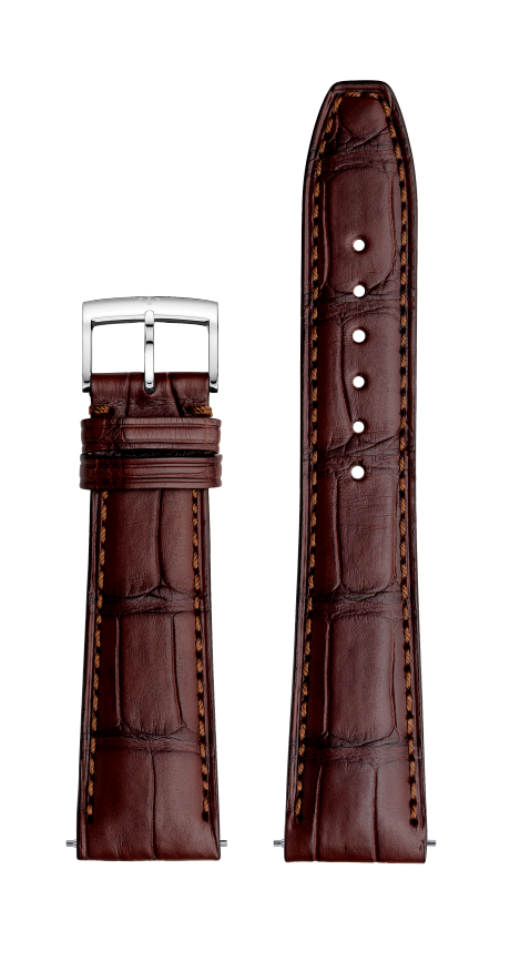 Brown Alligator Strap, Pin Buckle 22.0 MM - MXE0N06M Baume & Mercier Front