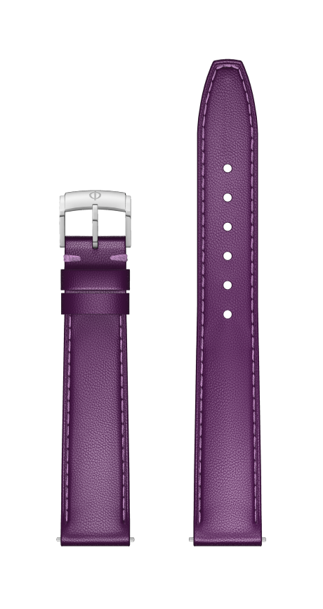 Mauve Calfskin Strap, Pin Buckle 15.0 MM - MXE0N0R6 Baume & Mercier Front